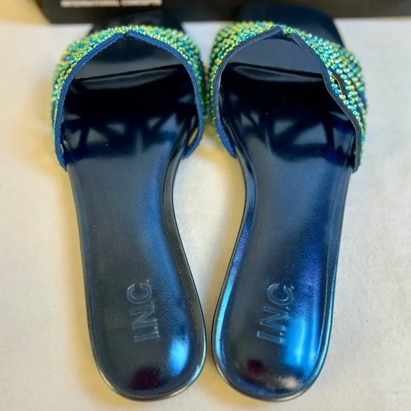 NEW INC International Concepts Tianah Rhinestone Slip-On Slide Sandals / Sz 10 - Picture 5 of 9